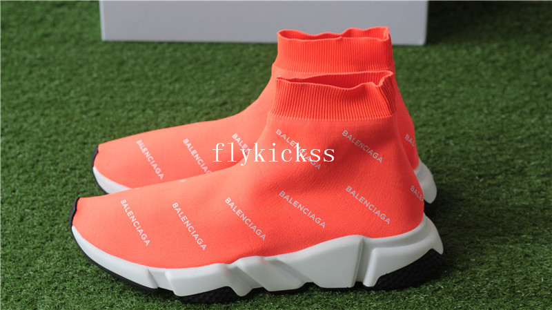 Balenciaga Speed Trainer Sock Orange Red